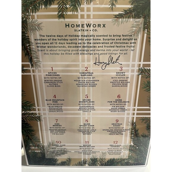 Homeworx by Harry Slatkin & Co. Candles ADVENT CALENDAR 12 Days of Scent NIB - Picture 8 of 10